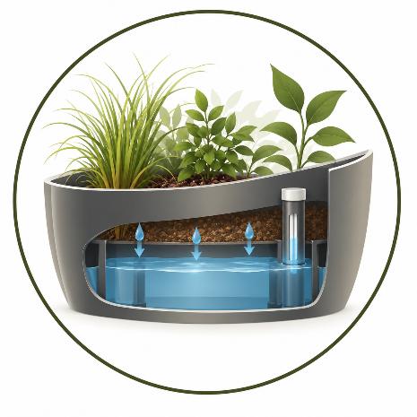 Coupe du système d’arrosage RAINBEAU